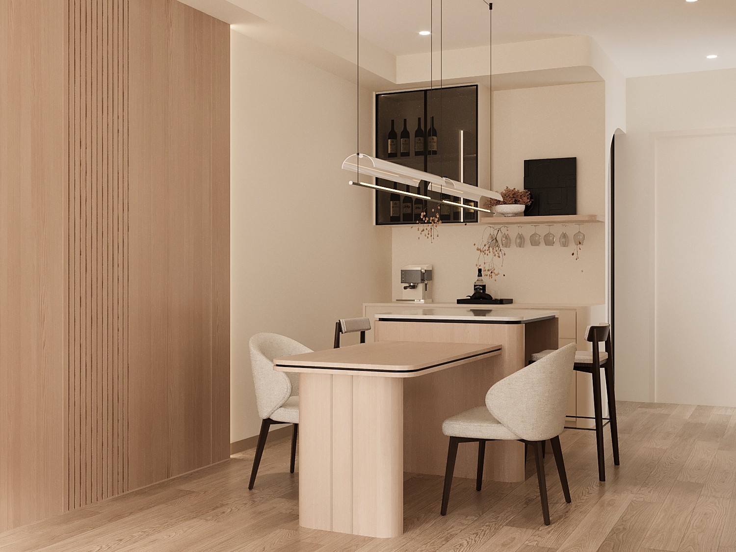 Soft Serenity — bar area design visual